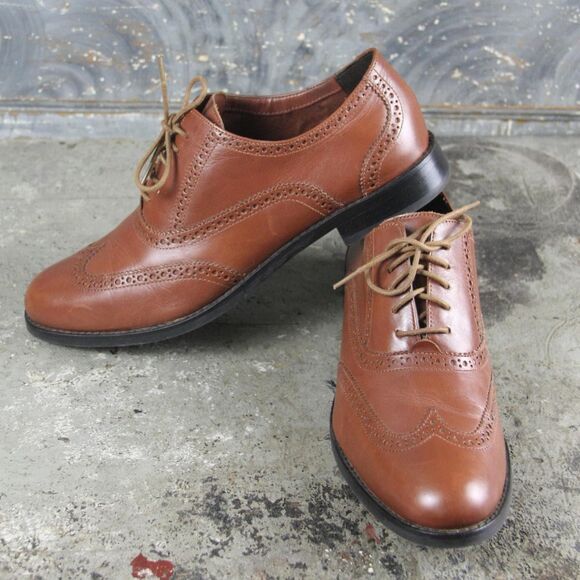 Mens Cole Haan brown leather Skylar Wingtip Oxford II Shoes, size 10 main image 6